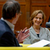 Anne Applebaum addressed a packed house at Lutkin Hall Wednesday in an event moderated by Medill Prof. Peter Slevin.