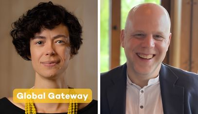 Lydia Barnett, Associate Professor of History and co-lead of Buffett’s Shifting Shorelines Global Working Group; Mark Hauser, Professor of Anthropology, Director of the Weinberg Center for Global Studies, and Buffett Faculty Advisory Councilmember 