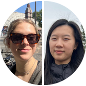 Elizabeth Lowry and Vicky Wang's headshots
