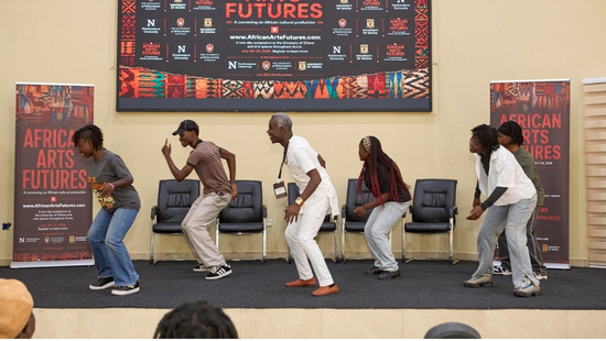 Performers onstage at the African Arts Futures Symposium
