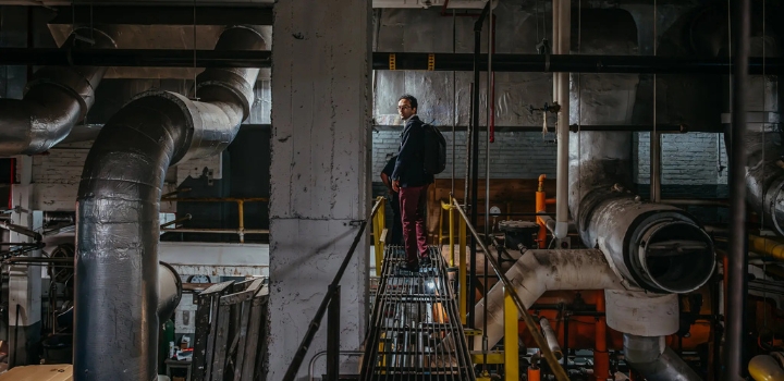 Alessandro Rotta Loria visiting underground facilities