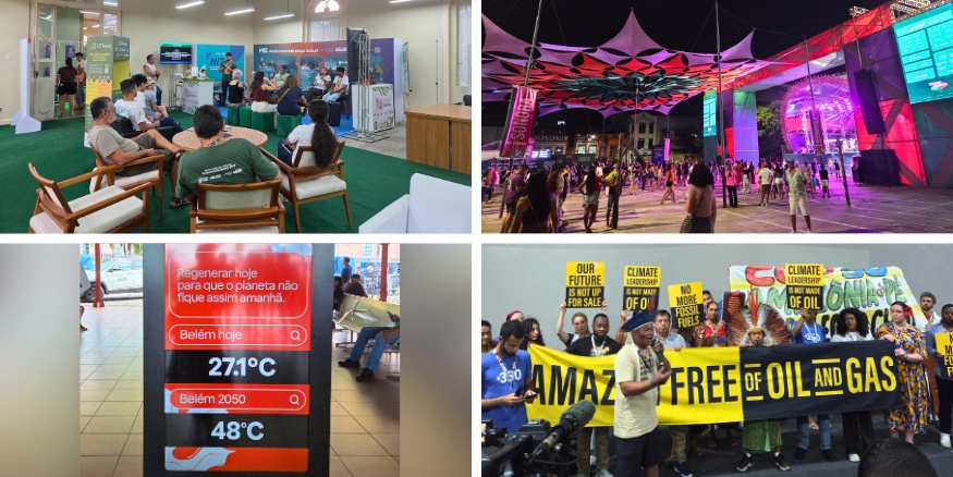 Examples of climate science engagement initiatives throughout Belém