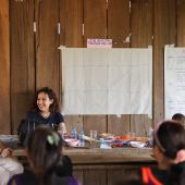 The Elliott Scholars Program’s inaugural cohort brought together 13 students from six schools and 17 majors ranging from environmental science to radio/television/film.