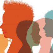 Colorful graphic of silhouettes of children.