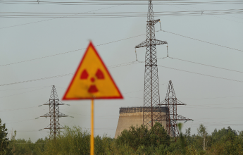 Chernobyl nuclear radiation hazard sign