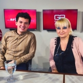 Jose Aguilar during a local radio appearance with Inga Iordanishvili