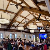 Lynch talking on stage