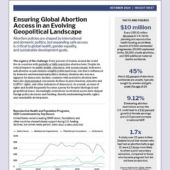 Abortion policies are shaped by international and domestic politics, but expanding safe access is critical to global health, gender equality, and sustainable development goals