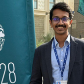 Aman Shaikh (MEM ‘24) traveled to Dubai to experience COP28. Now he's focused on finding a way to mitigate climate change.
