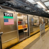 A New York City Subway car on a hot day