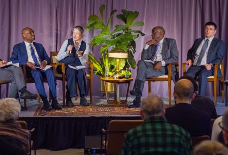 Watch the short video recap of our spring 2025 Buffett Symposium, Negotiating Peace in a Multipolar World: Lessons Learned, organized with Fundación Acordemos. We convened diplomats, negotiators, and academics to examine the successes and failures of high-profile peace processes of recent decades and discuss how to achieve lasting and implementable peace agreements.