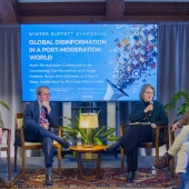 David Bray and Angie Drobnic Holan at the Buffett Symposium