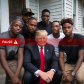 An AI-generated image of Trump aimed to target Black voters. Source: BBC.