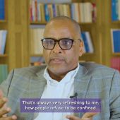 Professor Zekeria Ahmed Salem speaking about the resilience of Muslim communities.