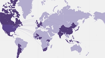 Map of Northwestern's global network