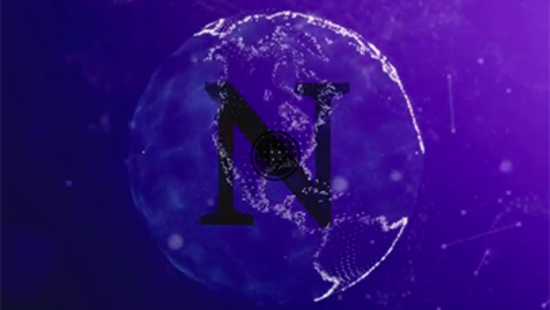 Northwestern's "N" logo in a purple globe