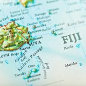 A map focused in on Fiji.
