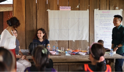 Mira Henchi during a study abroad program