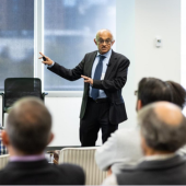 Computer science Prof. V.S. Subrahmanian presented his lab’s findings at the 2024 Conference on AI & National Security in October.