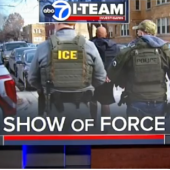 screenshot from video story about ICE use of force in deportations.
