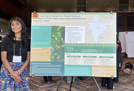 Anusha Kumar with her thesis poster