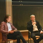 Journalist Michael Grunwald speaks about his latest book “We Are Eating The Earth” at the Pancoe Life Sciences Pavilion.
